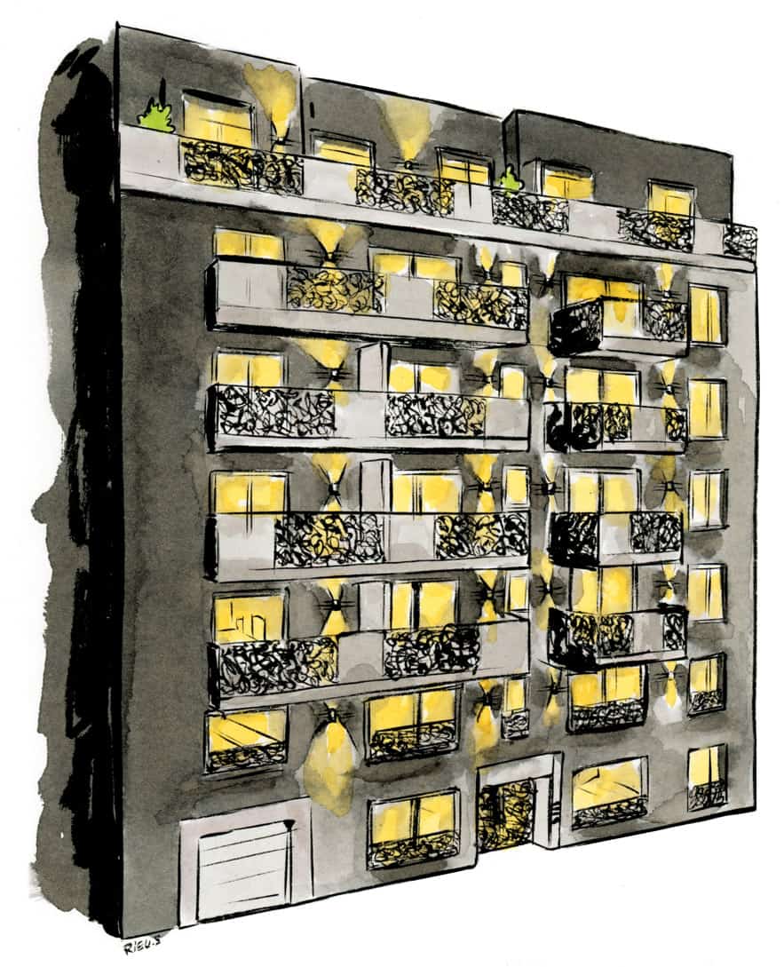 Aquarelle architecture moderne 3