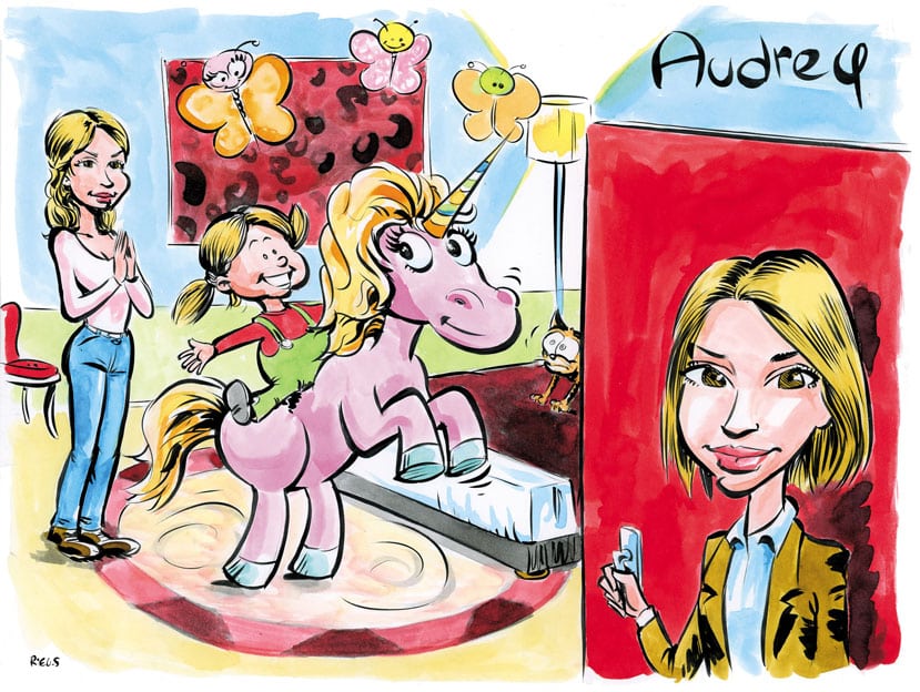 Caricature licorne événement corporate Paris