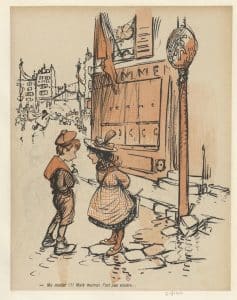 Illustration de Poulbot pour L'Assiette au Beurre. La logique d'un enfant (