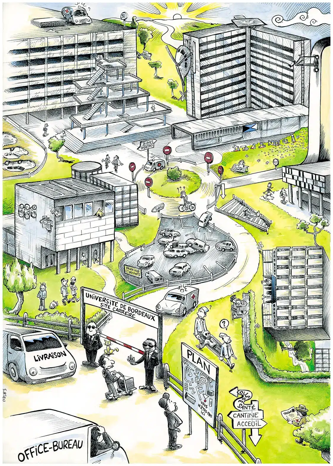 Caricature du CHU de Bordeaux