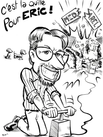 Caricature pour un départ à la retraite