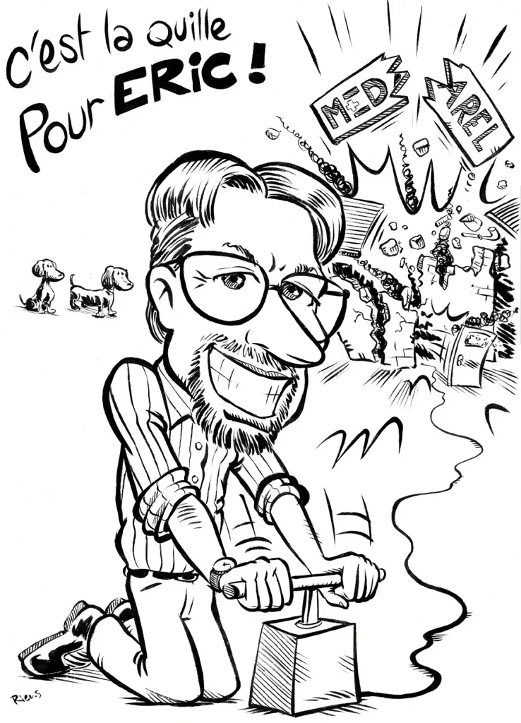 Caricature pour un départ à la retraite