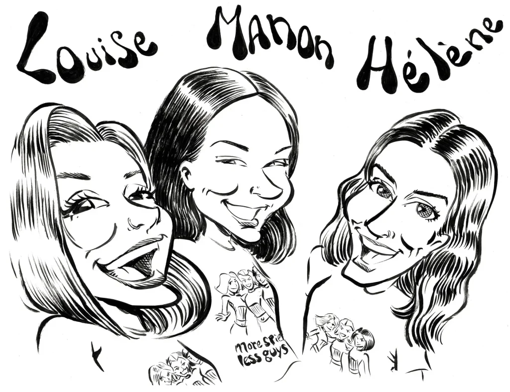 Group caricature for a bachelorette party