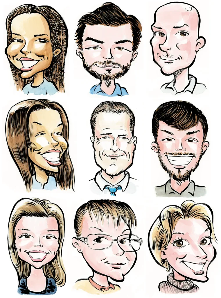 Trombinoscope de caricatures