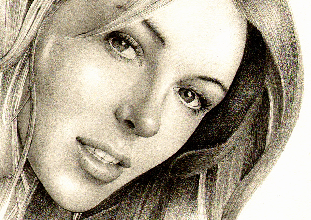 Exemple de caricature de Liz Hurley