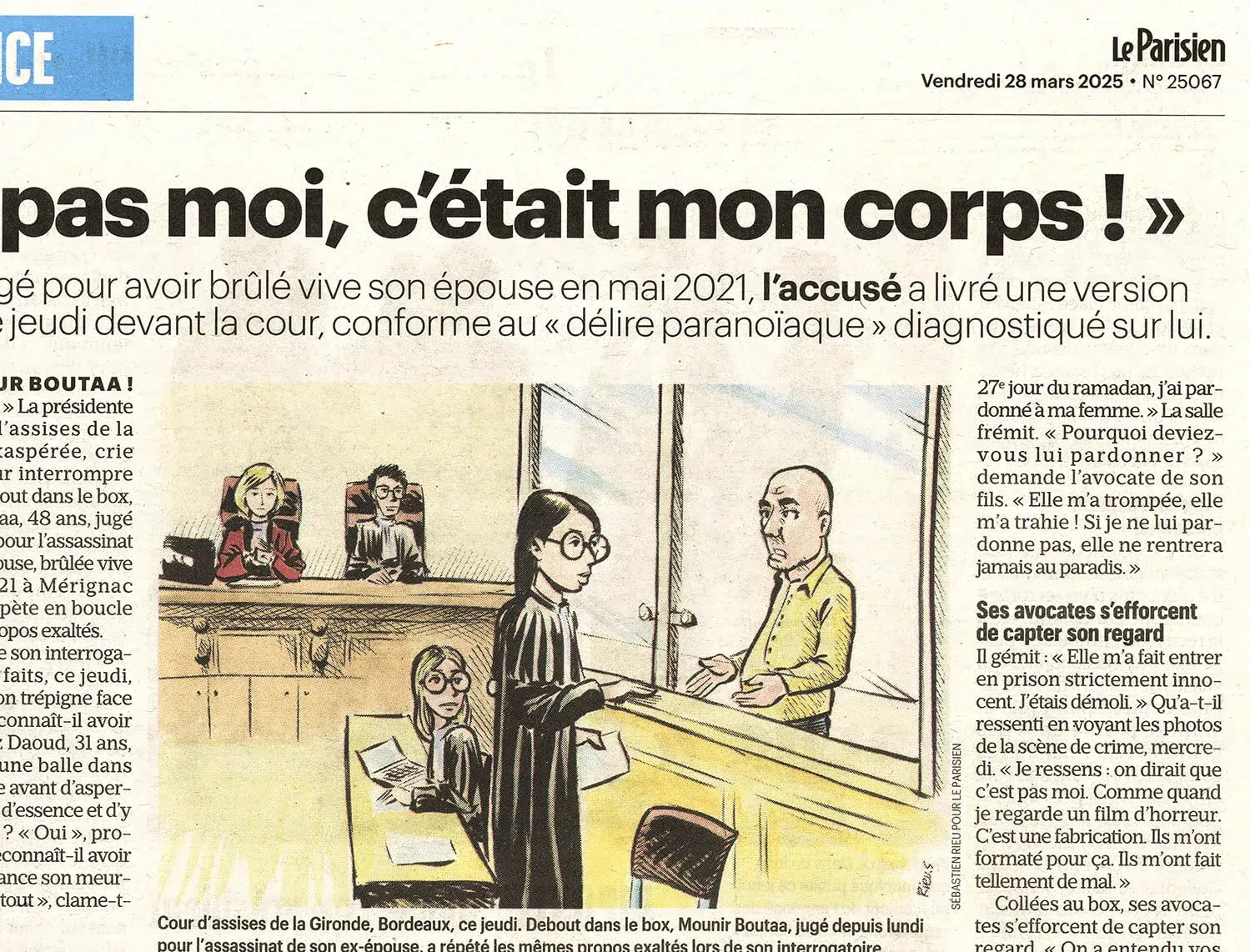 Dessin pour Le Parisien
