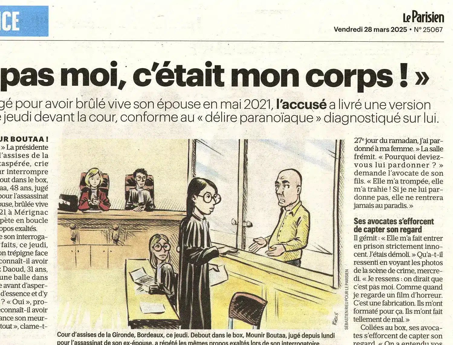 Dessin pour Le Parisien