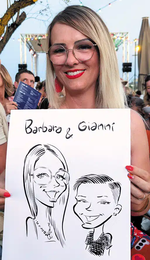 Caricature d'une mère et son fils