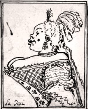 Caricature de la chanteuse Vittoria Tesi