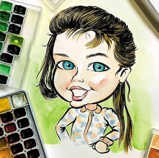 Exemple de caricature d'enfant