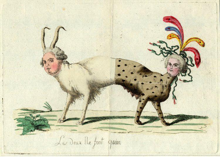 Caricature de Marie-Antoinette