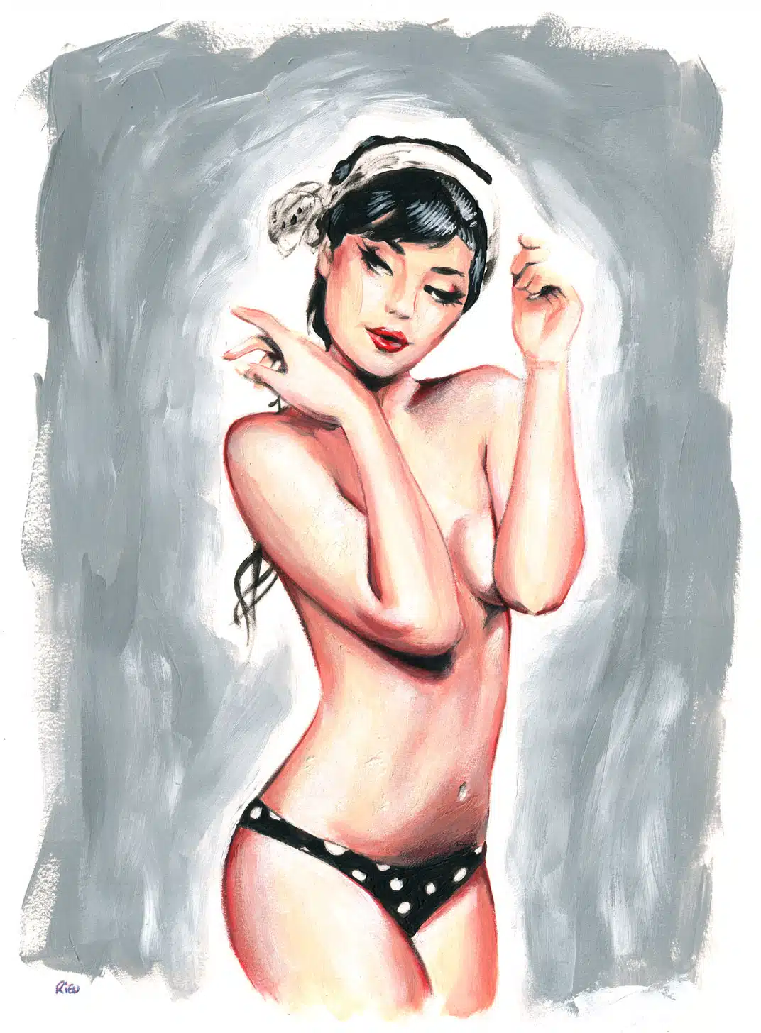 Peintures et portraits 14 Pin-up inconnue