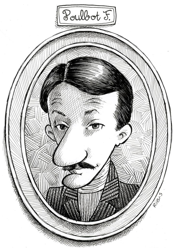 Caricature de Francisque Poulbot jeune.