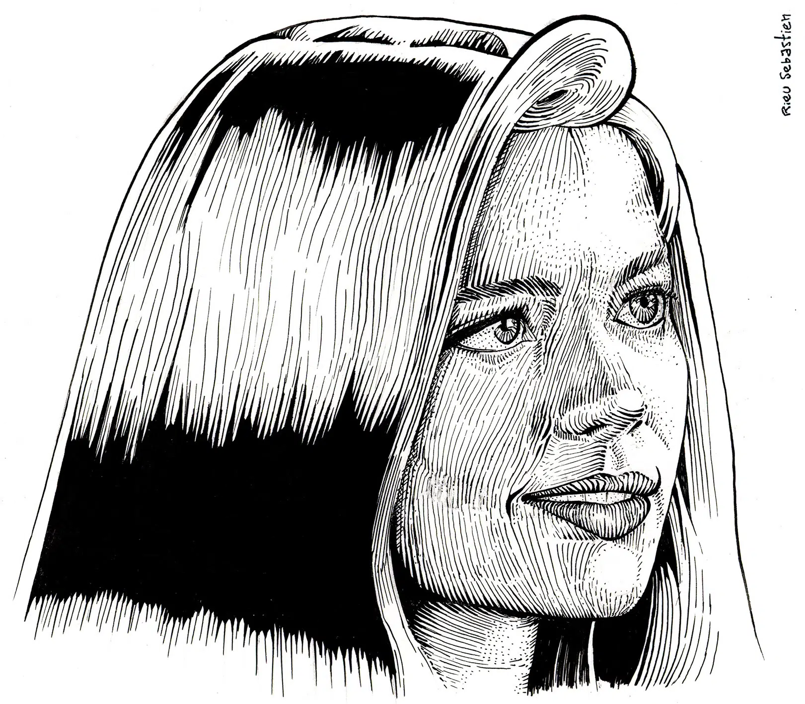 Portrait sur commande 13 Portrait de Denise Richards