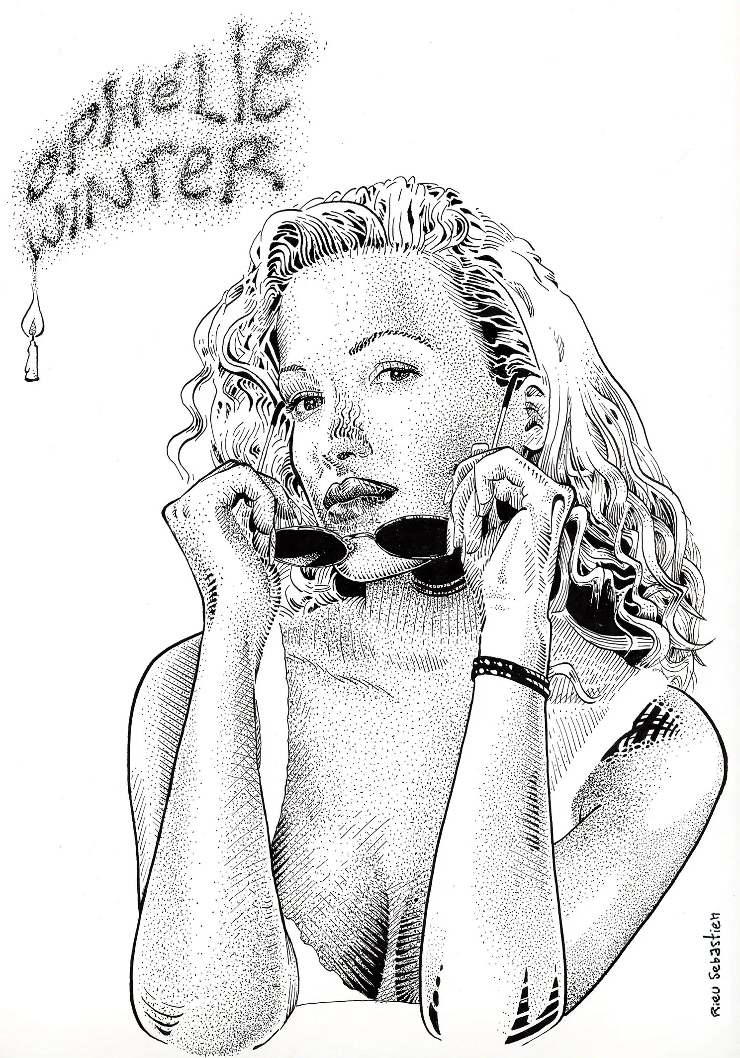 Portrait sur commande 15 Portrait d'Ophelie Winter