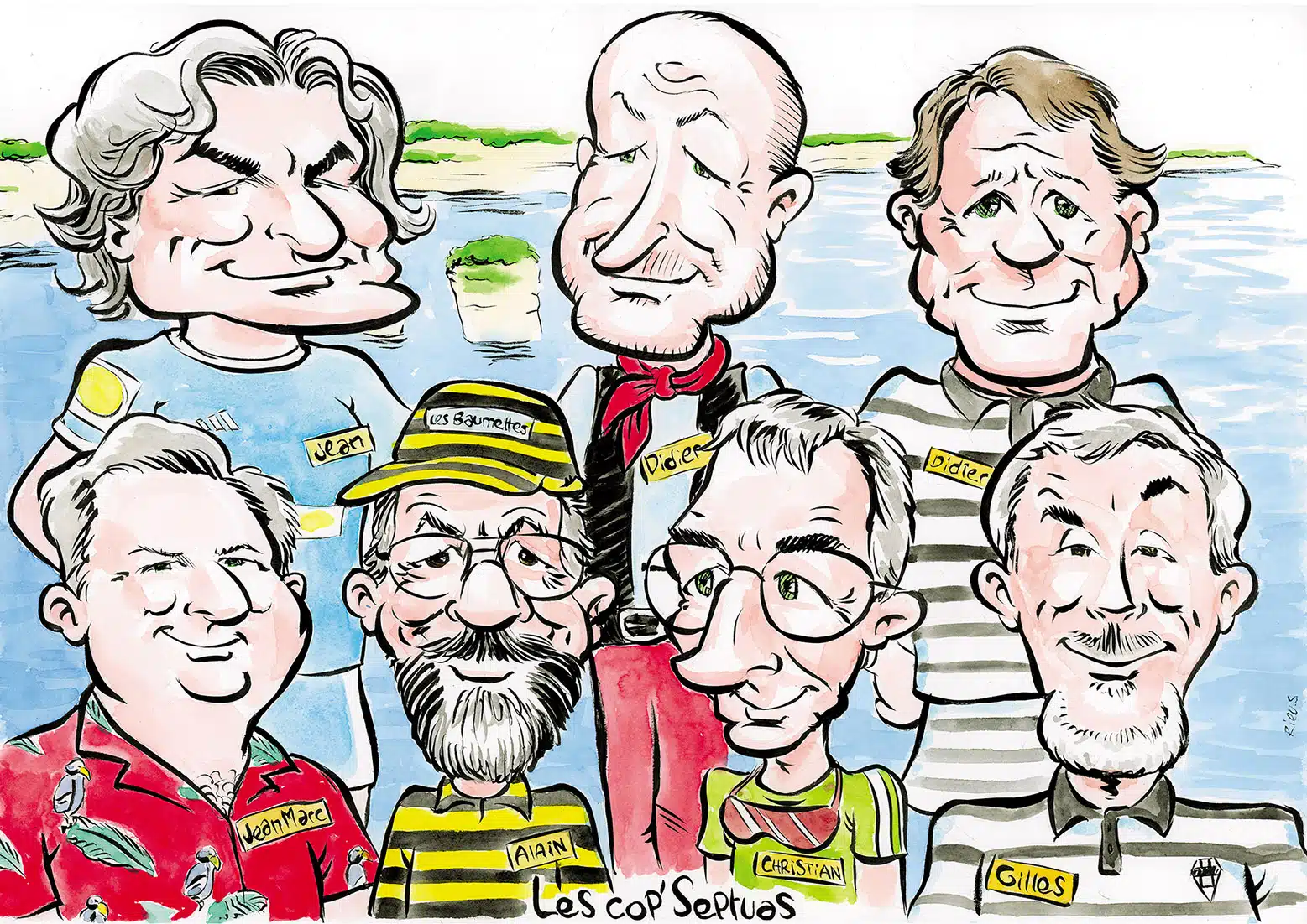 Cadeaux d'Entreprise Artistiques 6 Dessin original du groupe