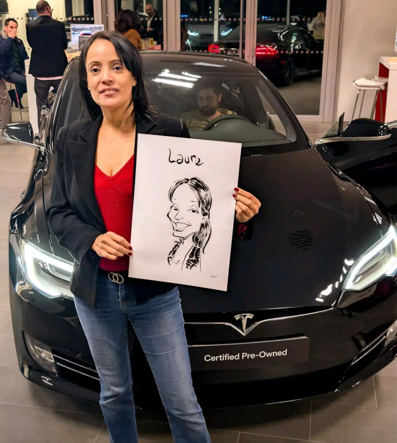 Cadeaux d'Entreprise Artistiques 23 Caricature Tesla