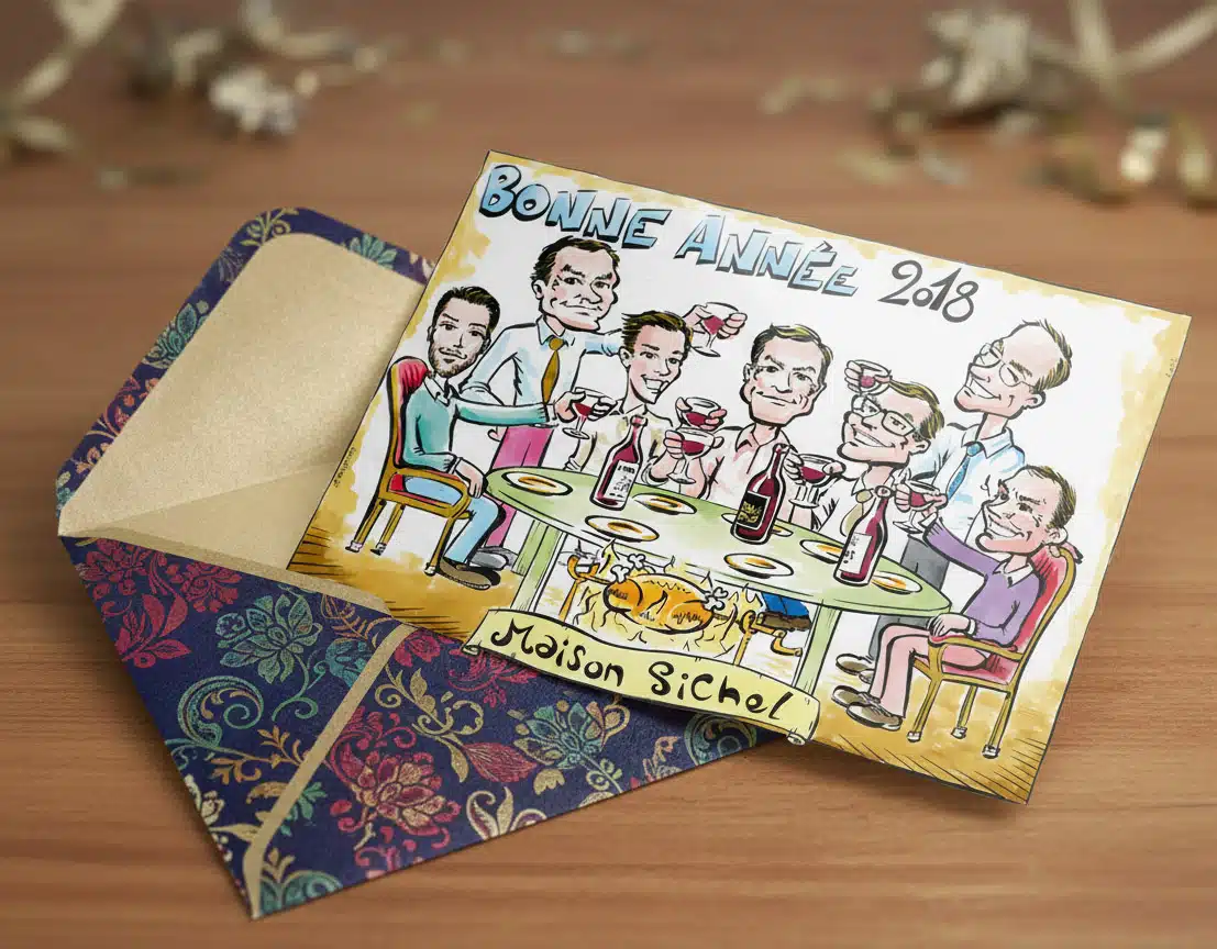 Cadeaux d'Entreprise Artistiques 11 Carte de vœux d'entreprise personnalisée