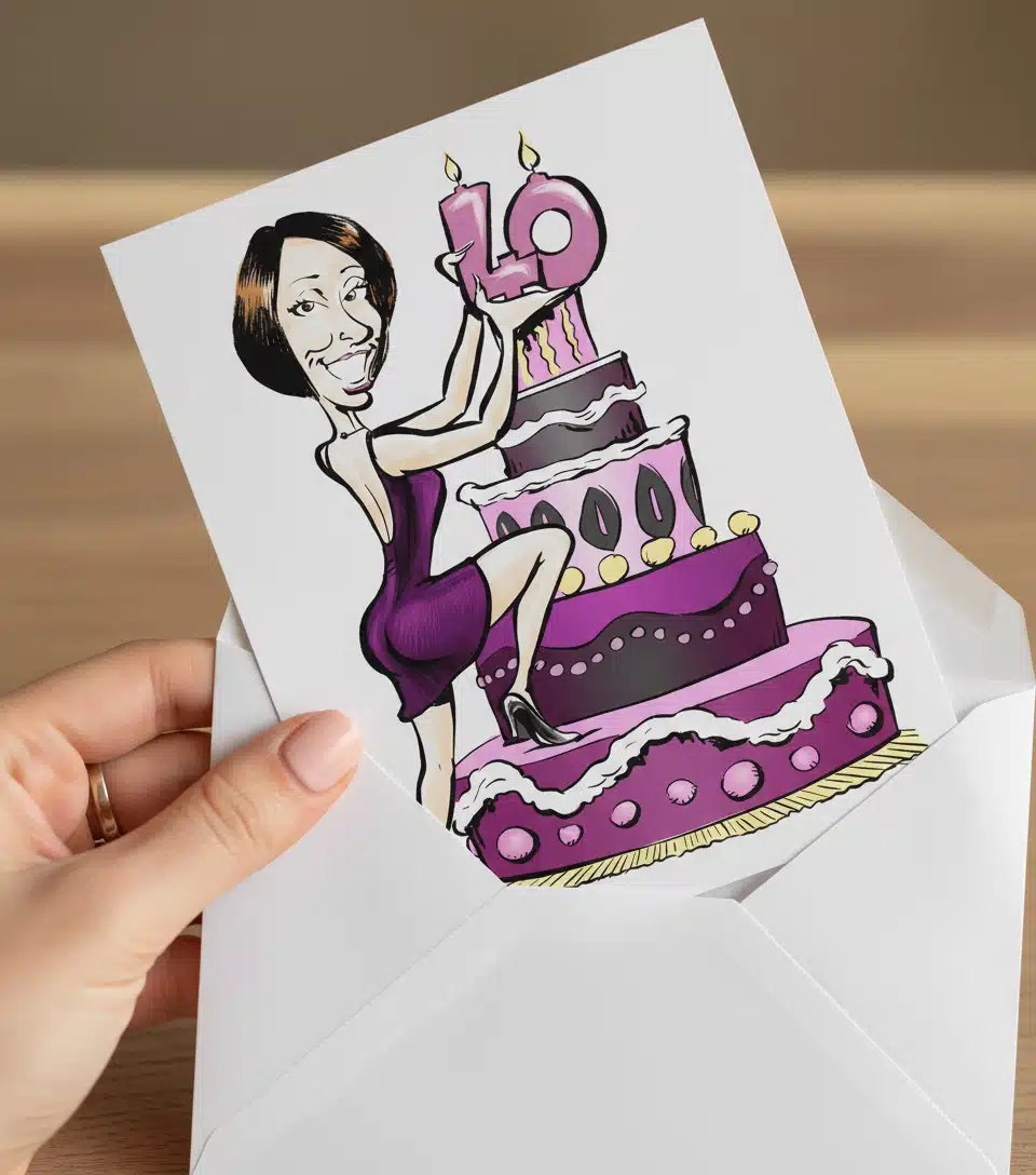 Cadeaux d'Entreprise Artistiques 9 Carte de vœux personnalisée pour une secrétaire