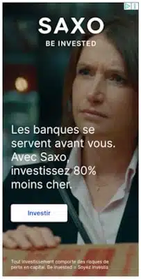 Publicité Saxo Bank