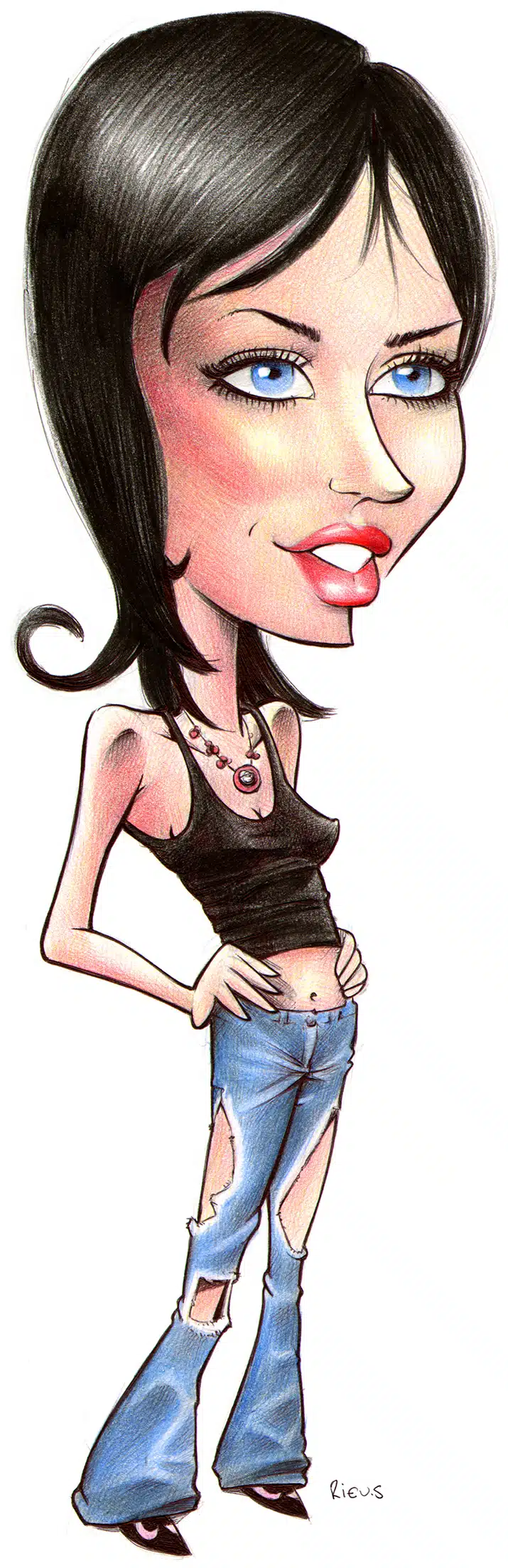 Custom Caricature 5 Caricature of Megan Fox