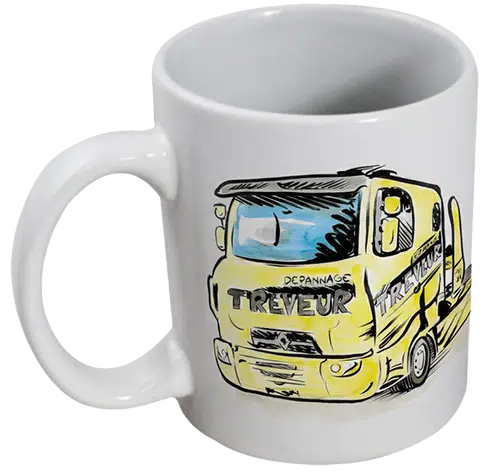 Caricature de Voiture — Portrait Dessiné de Votre Véhicule 17 Mug camion
