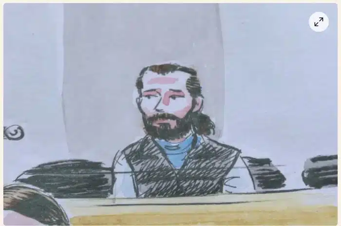 Dessin d'audience de Mickaël Falou