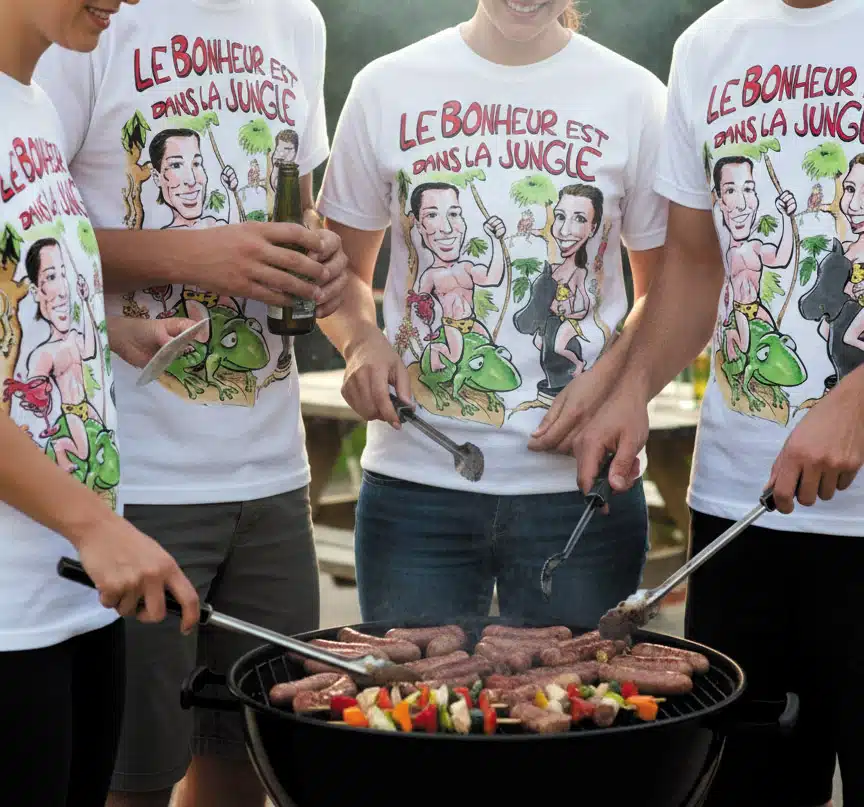 Cadeaux d'Entreprise Artistiques 13 T-shirt personnalisé sur le thème de la jungle