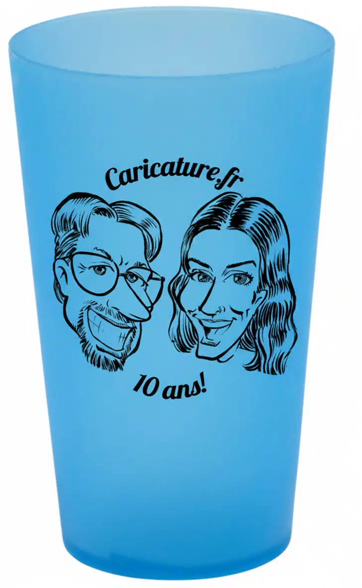 Eco-cup personnalisé noir et blanc