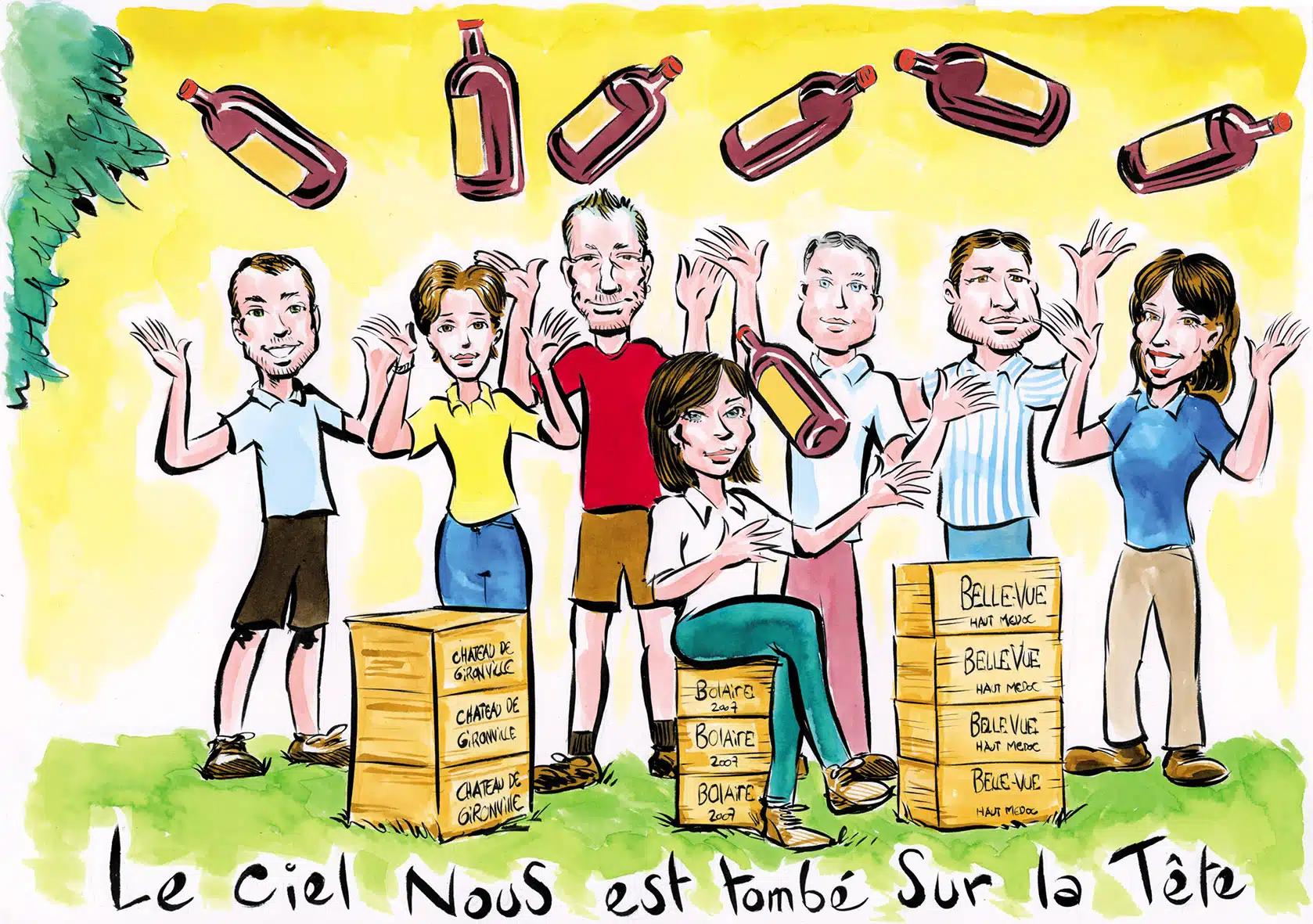Illustration pour caisse de vin