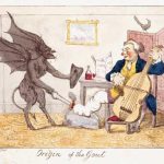 Origin Of The Gout, 1815. Dessin publié 4 ans après la mort de l'artiste.
