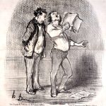 Satire de mœurs pleine d'humour. Un homme est contraint d'écouter son ami, un passionné de musique, qui chante ou joue probablement faux et avec un enthousiasme assourdissant. Daumier capture ici un petit désagrément de la vie sociale avec une justesse comique.