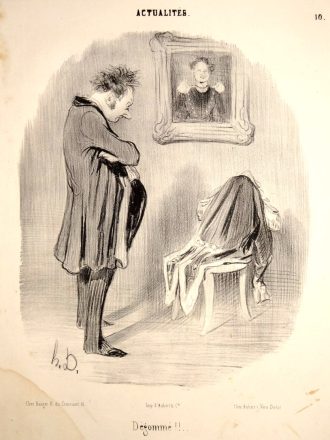 Honoré Daumier — Caricaturiste & Lithographe, Le Charivari 15 Dégommé ! — Honoré Daumier.