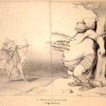 Le Martyre de saint Sébastien. 1849. Esquisse à l'huile de Daumier, explorant des thèmes religieux et historiques, inspirée par des artistes comme Delacroix.