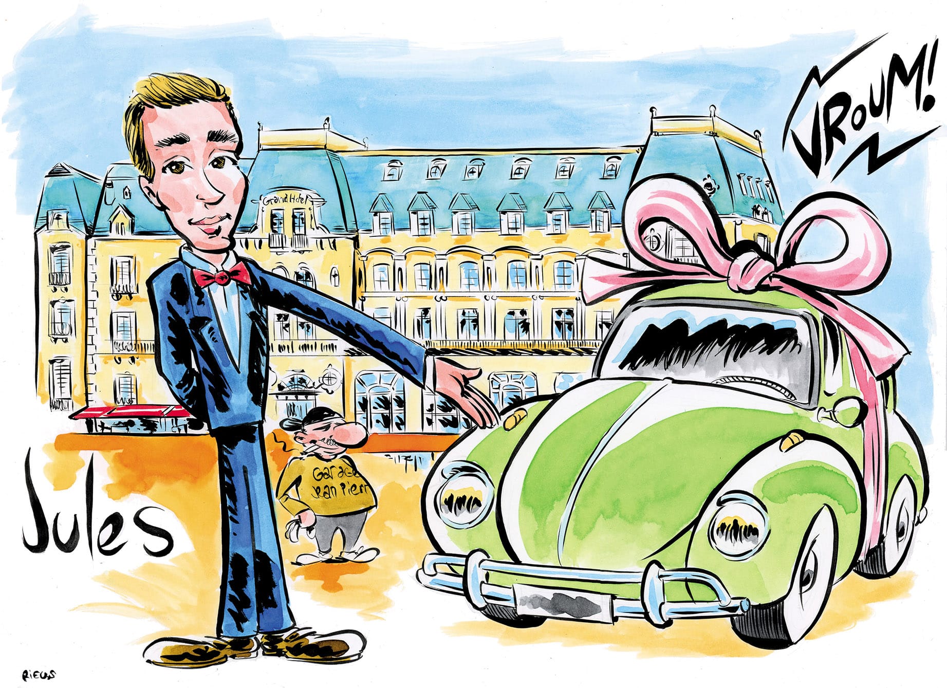 Portrait corporate Jules — illustration Sébastien Rieu