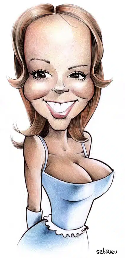Custom Caricature 11 Caricature of Mariah Carey