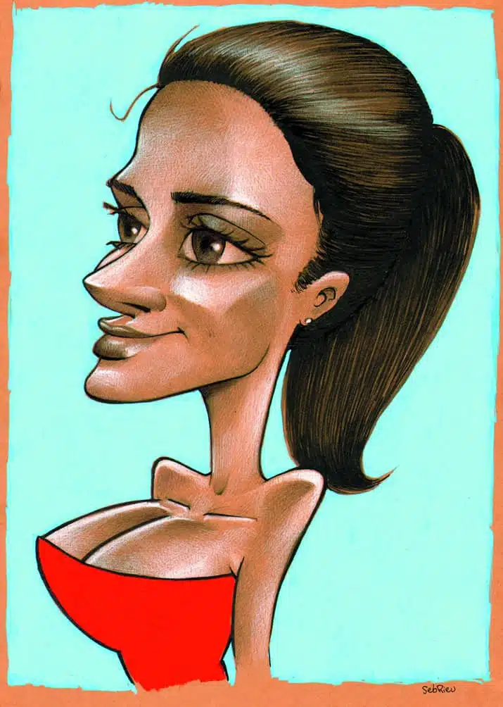 Custom Caricature 9 Caricature of Salma Hayek