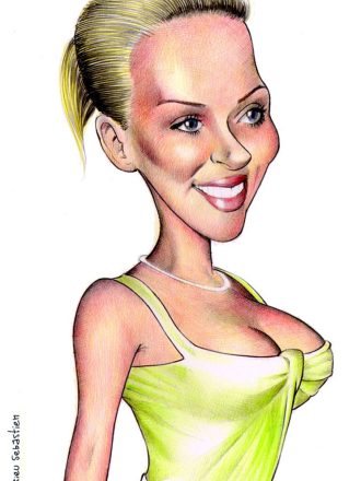 Caricature de Scarlett Johansson