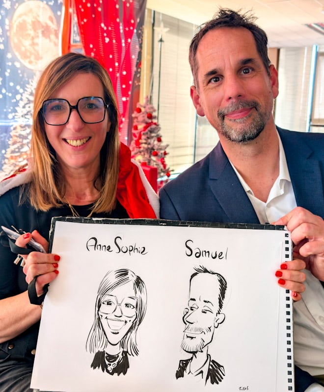 Animation caricature séminaire d'entreprise Bordeaux — caricaturiste B2B