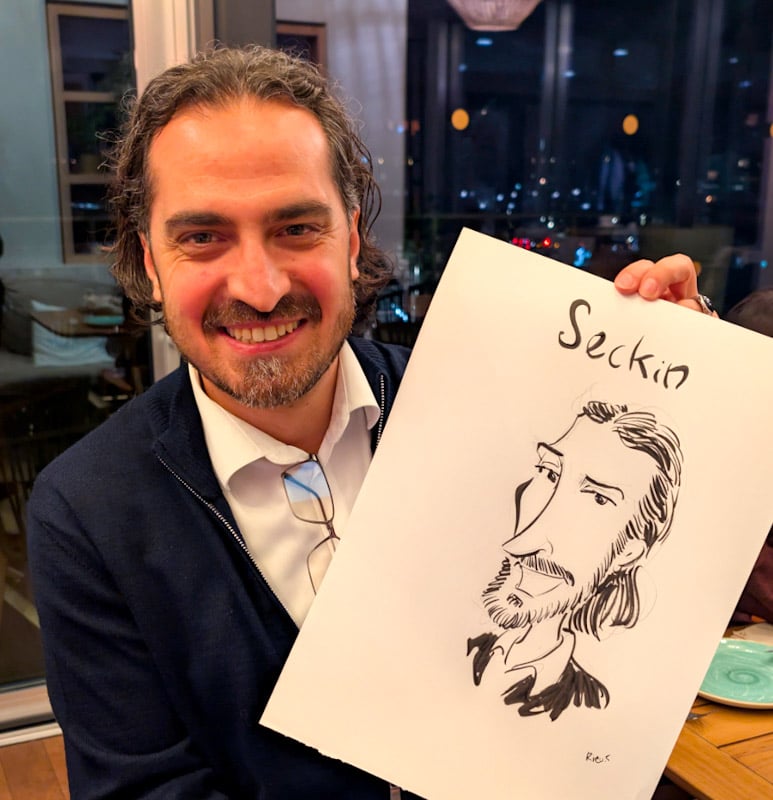 Caricature dirigeant d'entreprise gala corporate — portrait caricaturiste événementiel