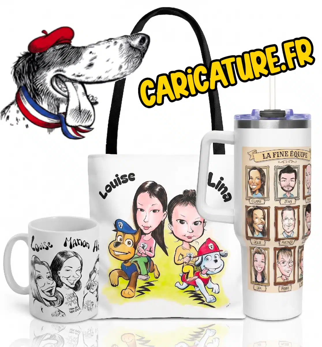 Sébastien Rieu — goodies caricature dessinés à la main à Bordeaux