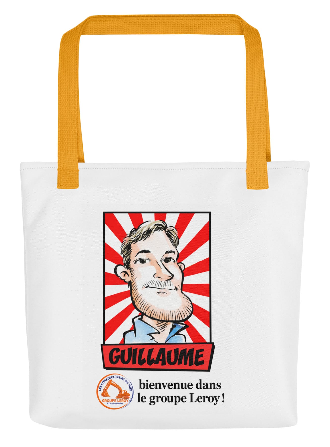 Tote bag haute qualité de la Welcome Box entreprise, personnalisé avec caricature