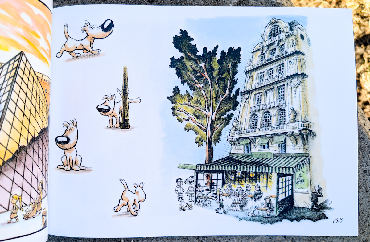 Vraie photo de l'intérieur de l'album Un Toutou perdu à Paris