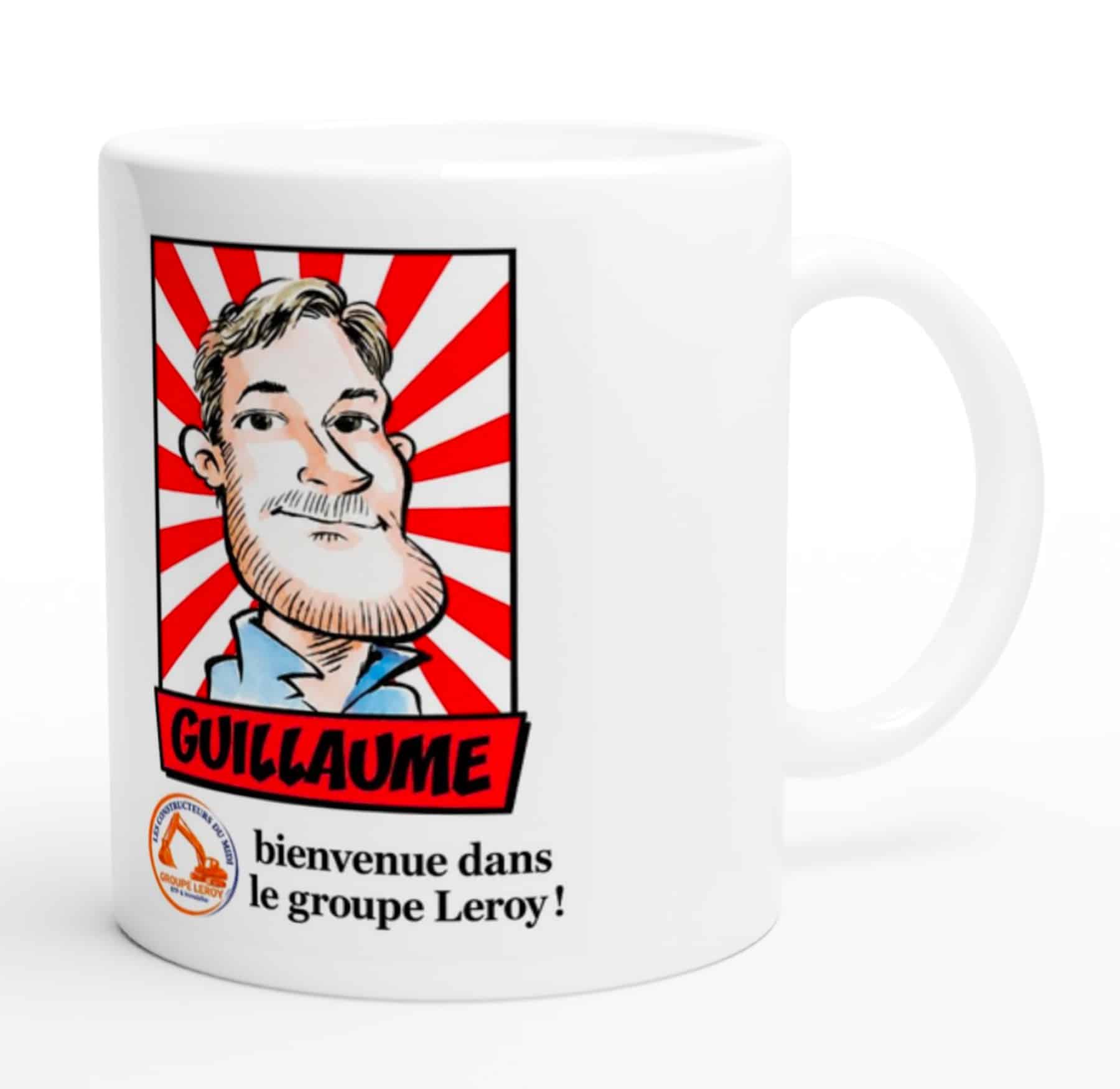 Mug personnalisé avec caricature