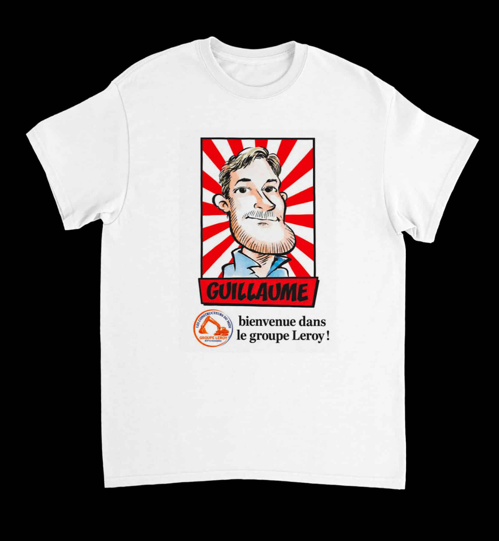 T-shirt personnalisé avec caricature