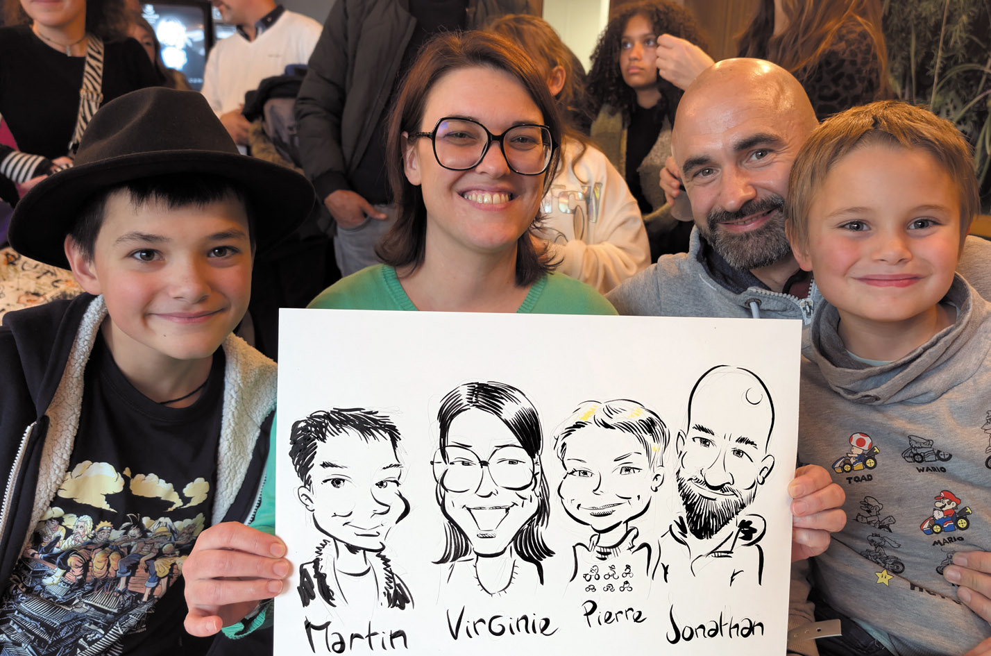 Portrait de famille — 1 — caricature par Sébastien Rieu