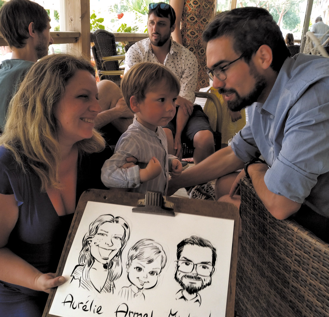 Portrait de famille — 3 — caricature par Sébastien Rieu