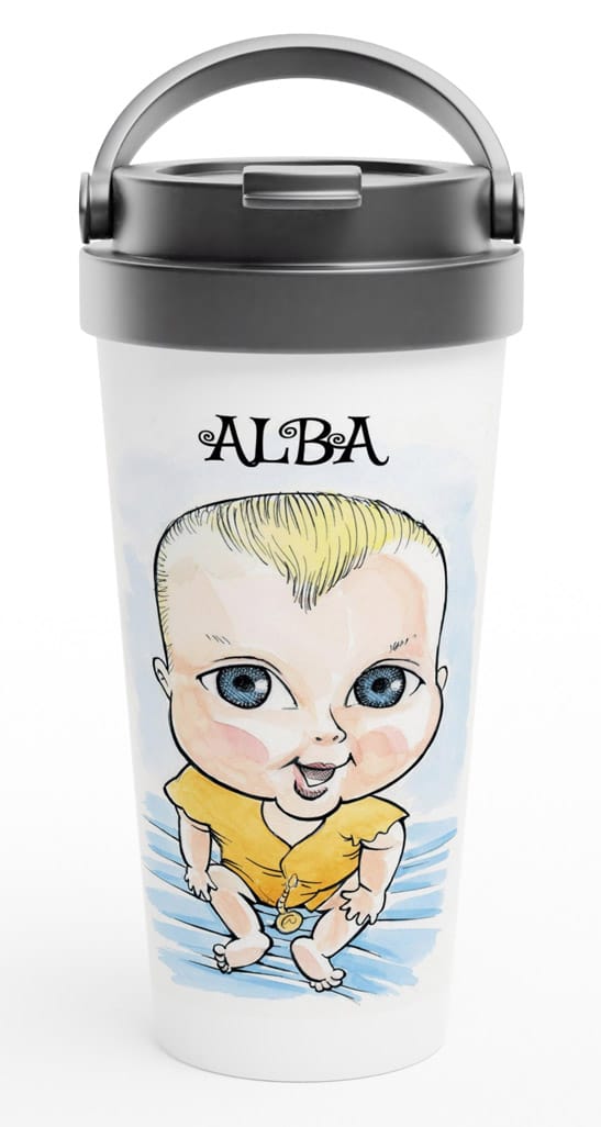 Tumbler personnalisé avec caricature de bébé