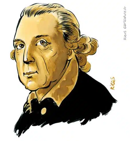 Portrait aquarelle sépia de Frédéric II — Roi de Prusse — 1712–1786 · Sébastien Rieu