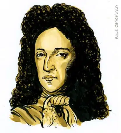 Portrait aquarelle sépia de Guillaume III — Roi — 1650–1702 · Sébastien Rieu